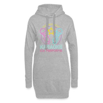 Karaoke Singen Für Lustige Karaoke Sängerin Karaok - Hoodie-Kleid - Grau meliert - Vorne
