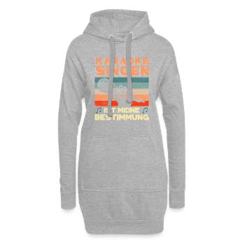 Karaoke Singen Für Lustige Karaoke Sängerin Karaok - Hoodie-Kleid - Grau meliert - Vorne