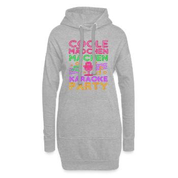 Karaoke Singen Für Lustige Karaoke Sängerin Karaok - Hoodie-Kleid - Grau meliert - Vorne
