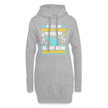 Karaoke Singen Für Lustige Karaoke Sängerin Karaok - Hoodie-Kleid - Grau meliert - Vorne