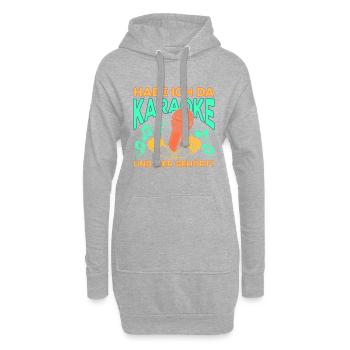 Karaoke Singen Für Lustige Karaoke Sängerin Karaok - Hoodie-Kleid - Grau meliert - Vorne