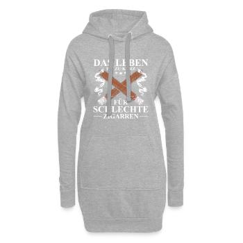 Zigarre Rauchen Für Zigarrenliebhaber Zigarrenrauc - Hoodie-Kleid - Grau meliert - Vorne