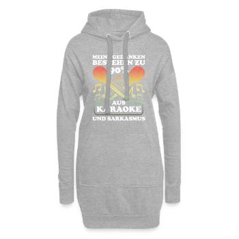 Karaoke Singen Für Lustige Karaoke Sängerin Karaok - Hoodie-Kleid - Grau meliert - Vorne