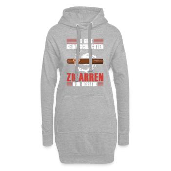 Zigarre Rauchen Für Zigarrenliebhaber Zigarrenrauc - Hoodie-Kleid - Grau meliert - Vorne
