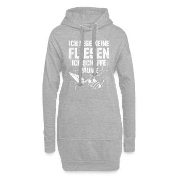Fliesenlegen Für Fliesenleger Fliesenlegermeister - Hoodie-Kleid - Grau meliert - Vorne