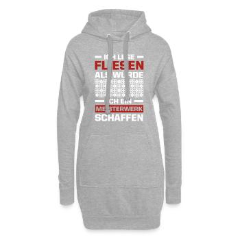 Fliesenlegen Für Fliesenleger Fliesenlegermeister - Hoodie-Kleid - Grau meliert - Vorne