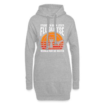 Luftraumkontrolle Für Fluglotsen Flugkontrolleur R - Hoodie-Kleid - Grau meliert - Vorne