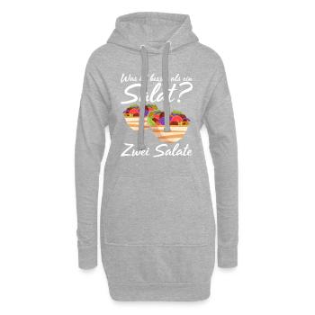 Was ist besser als ein Salat? Zwei Salate Lieblibg - Hoodie-Kleid - Grau meliert - Vorne