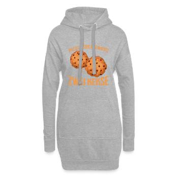 Was ist besser als ein Keks? Zwei Kekse Lieblibgse - Hoodie-Kleid - Grau meliert - Vorne