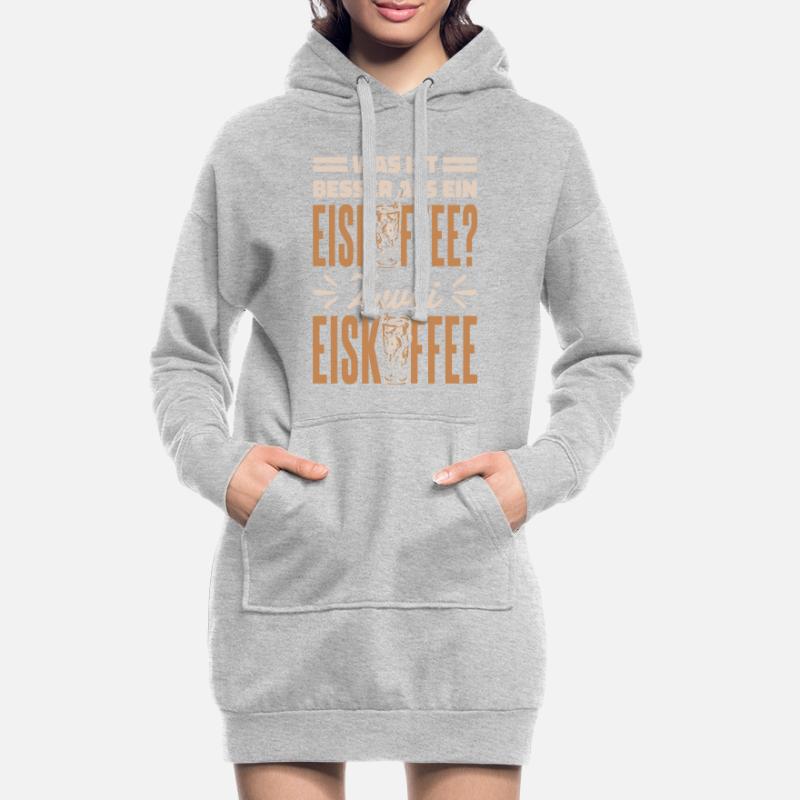 Was ist besser als ein Eiskaffee? Zwei Eiskaffee G Hoodie-Kleid