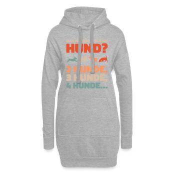 Was ist besser als ein Hund? 2 Hunde, 3 Hunde, 4 H - Hoodie-Kleid - Grau meliert - Vorne