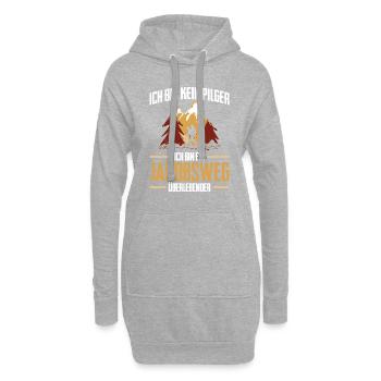 Jakobsweg Für Pilger Wanderer Pilgerweg Camino de - Hoodie-Kleid - Grau meliert - Vorne