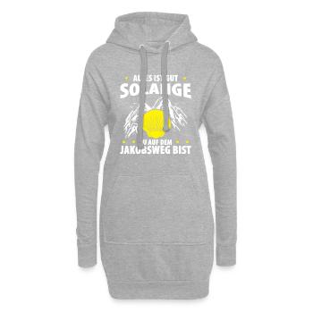 Jakobsweg Für Pilger Wanderer Pilgerweg Camino de - Hoodie-Kleid - Grau meliert - Vorne