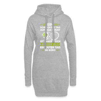 Ein Schlechter Tag Auf Dem Court Ist Besser Als Im - Hoodie-Kleid - Grau meliert - Vorne