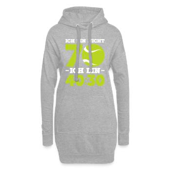 Ich Bin Nicht 70 Ich Bin 40:30 Tennisspieler 70. G - Hoodie-Kleid - Grau meliert - Vorne