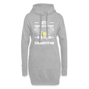 Bitte Verurteile Mich Nicht Weil Ich Ein Schlägert - Hoodie-Kleid - Grau meliert - Vorne