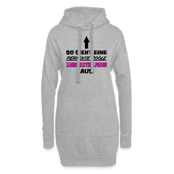 Zahnarzthelferin Lustiger Spruch Zahnarzt Geschenk - Hoodie-Kleid - Grau meliert - Vorne