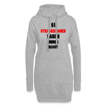 Straßenbauer Lustig Spruch Straßenbau Fun Geschenk - Hoodie-Kleid - Grau meliert - Vorne