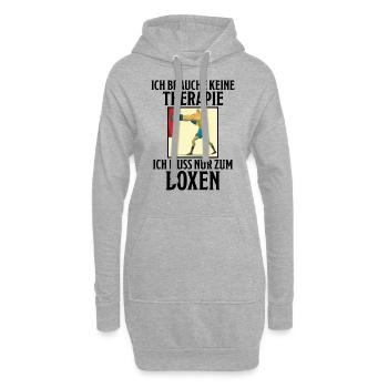 Boxen Lustiger Spruch Boxsack Boxer Sport Geschenk - Hoodie-Kleid - Grau meliert - Vorne
