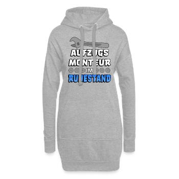 Aufzugsmonteur Spruch Servicetechniker Opa - Hoodie-Kleid - Grau meliert - Vorne