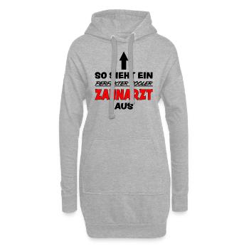 Zahnarzt Lustiger Spruch Zahnärzte Beruf Geschenk - Hoodie-Kleid - Grau meliert - Vorne