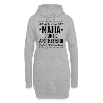 Apothekerin Lustige Spruch Beruf Apotheke Geschenk - Hoodie-Kleid - Grau meliert - Vorne
