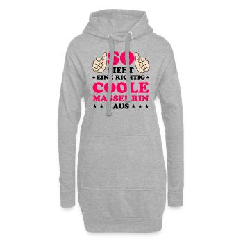 Masseurin Massage Beruf Lustiger Spruch Geschenk - Hoodie-Kleid - Grau meliert - Vorne