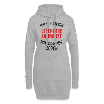 Zahnarzt Lustiger Spruch Zahnärzte Beruf Geschenk - Hoodie-Kleid - Grau meliert - Vorne