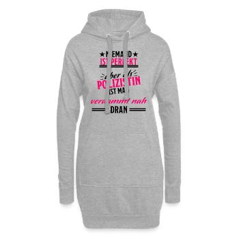 Polizistin Lustiger Spruch Polizei Beruf Geschenk - Hoodie-Kleid - Grau meliert - Vorne