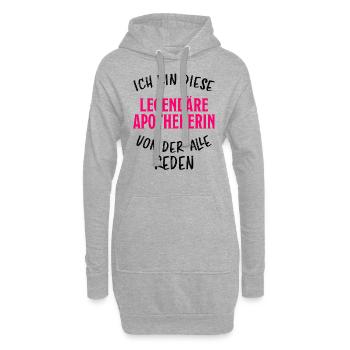 Apothekerin Lustige Spruch Beruf Apotheke Geschenk - Hoodie-Kleid - Grau meliert - Vorne