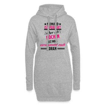 Köchin Lustiger Spruch Kochen Küche Beruf Geschenk - Hoodie-Kleid - Grau meliert - Vorne