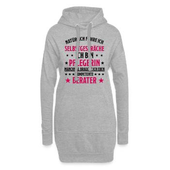 Pflegerin Pflege Lustiger Spruch Krank Geschenk - Hoodie-Kleid - Grau meliert - Vorne