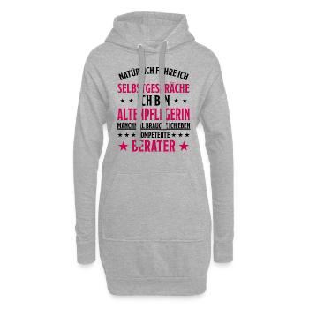 Altenpflegerin Engel Job Lustiger Spruch Geschenk - Hoodie-Kleid - Grau meliert - Vorne