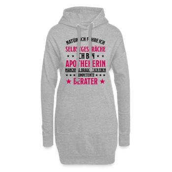 Apothekerin Lustige Spruch Beruf Apotheke Geschenk - Hoodie-Kleid - Grau meliert - Vorne
