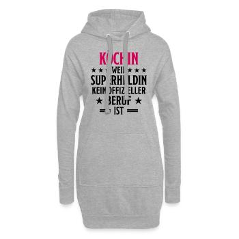 Köchin Lustiger Spruch Kochen Küche Beruf Geschenk - Hoodie-Kleid - Grau meliert - Vorne