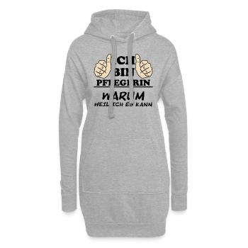 Pflegerin Pflege Lustiger Spruch Krank Geschenk - Hoodie-Kleid - Grau meliert - Vorne