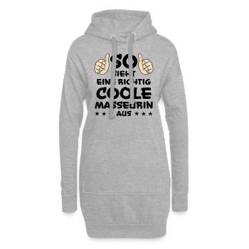Masseurin Massage Beruf Lustiger Spruch Geschenk - Hoodie-Kleid - Grau meliert - Vorne
