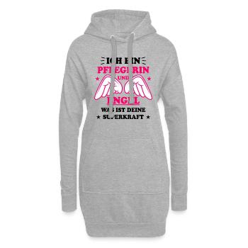Pflegerin Pflege Lustiger Spruch Krank Geschenk - Hoodie-Kleid - Grau meliert - Vorne