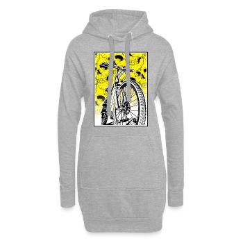 Sport amusant, Sport extrême, Vélo, VTT, VTT - Sweat-shirt à capuche long Femme - gris chiné - Devant