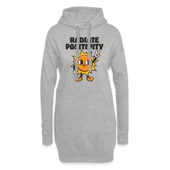 Strahle Positivität aus - Hoodie-Kleid - Grau meliert - Vorne