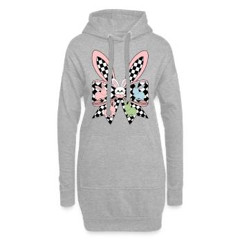 Easter Bunny - Hoodie-Kleid - Grau meliert - Vorne