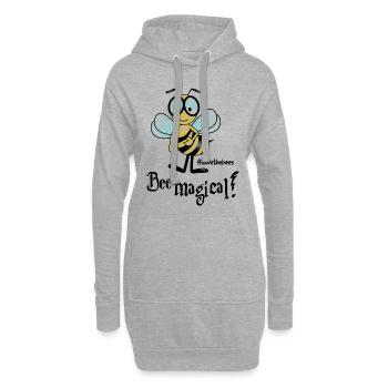 Bees10 - les abeilles sont magiques | sauver les abeilles - Sweat-shirt à capuche long Femme - gris chiné - Devant
