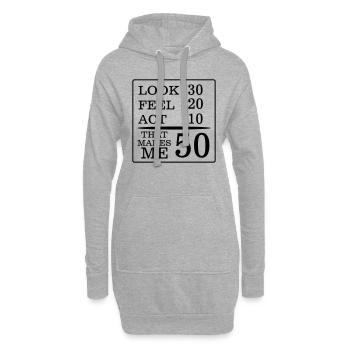 ES HAT 50 JAHRE GEDAUERT, UM SO GUT AUSZUSEHEN! - Hoodie-Kleid - Grau meliert - Vorne