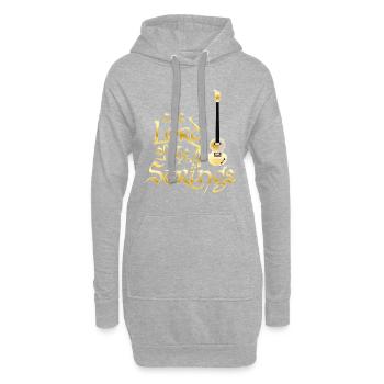Lord of the 4 Strings - Hoodie-Kleid - Grau meliert - Vorne