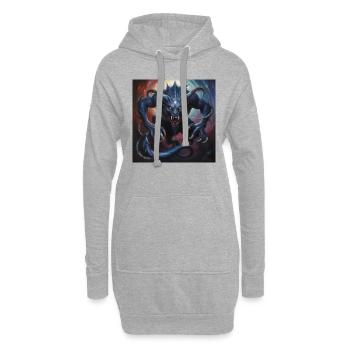Chimère galactique – Sombre beauté du cosmos - Sweat-shirt à capuche long Femme - gris chiné - Devant