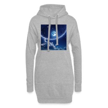 Klarer Nachthimmel - Hoodie-Kleid - Grau meliert - Vorne