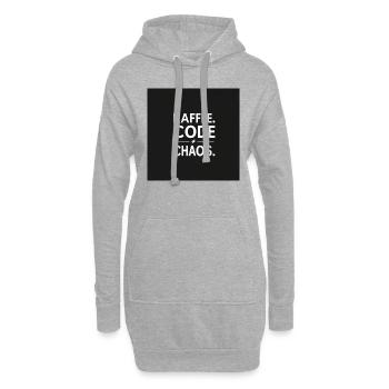Coffee, Code, Chaos - Hoodie Dress - heather grey - Front