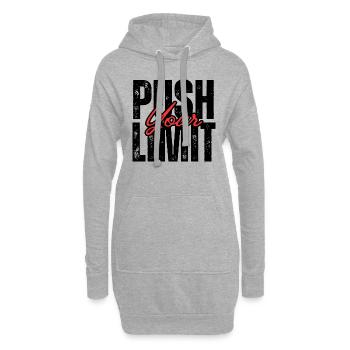 Black and White Gym Motivational T shirt Design - Hoodie-Kleid - Grau meliert - Vorne