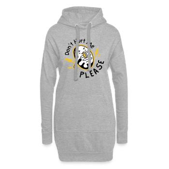 Ne me blesse pas - Sweat-shirt à capuche long Femme - gris chiné - Devant