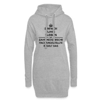 Einfach ruhig bleiben ZMA - Hoodie-Kleid - Grau meliert - Vorne
